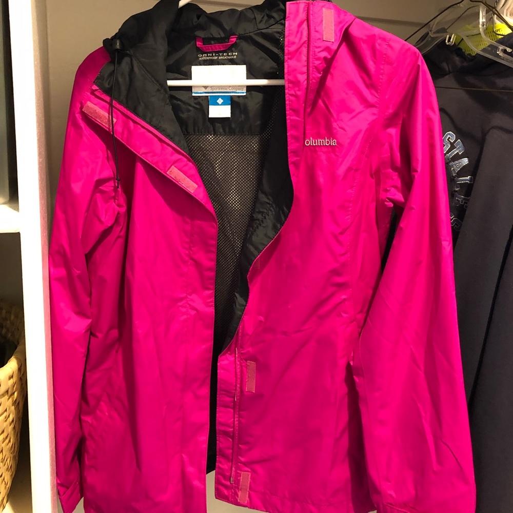 PINK Waterproof Columbia Jacket